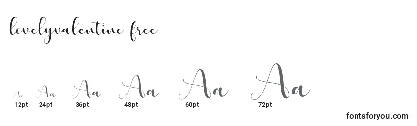 Lovelyvalentine free Font Sizes