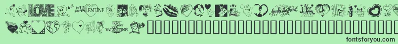 LovePoision Font – Black Fonts on Green Background