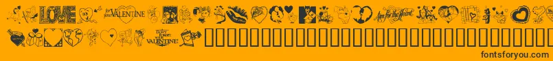 LovePoision Font – Black Fonts on Orange Background