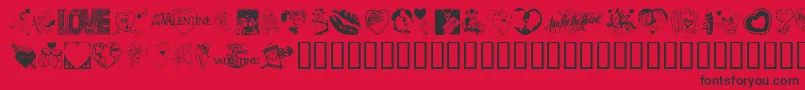 LovePoision Font – Black Fonts on Red Background