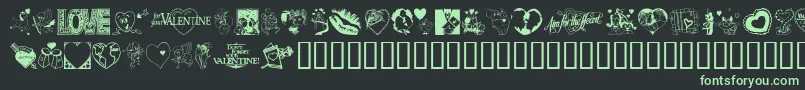 LovePoision Font – Green Fonts on Black Background