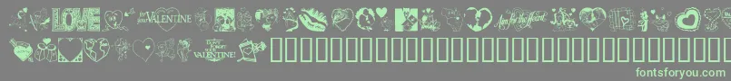 LovePoision Font – Green Fonts on Gray Background