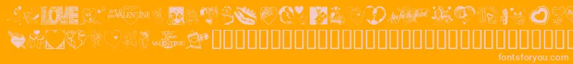 LovePoision Font – Pink Fonts on Orange Background