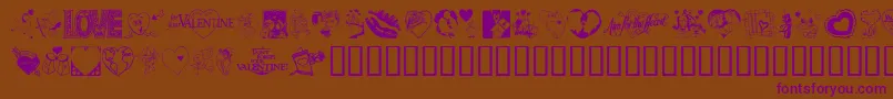 LovePoision Font – Purple Fonts on Brown Background