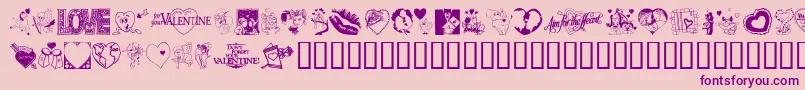 LovePoision Font – Purple Fonts on Pink Background