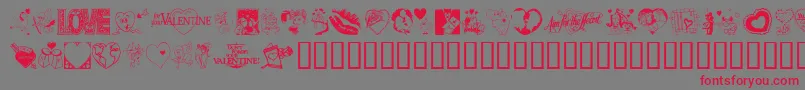 LovePoision Font – Red Fonts on Gray Background
