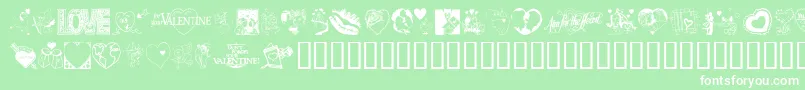 LovePoision Font – White Fonts on Green Background