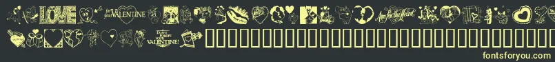 LovePoision Font – Yellow Fonts on Black Background