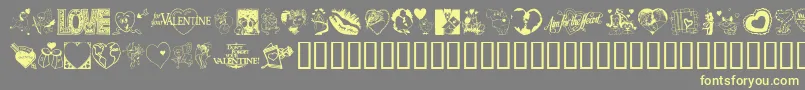 LovePoision Font – Yellow Fonts on Gray Background