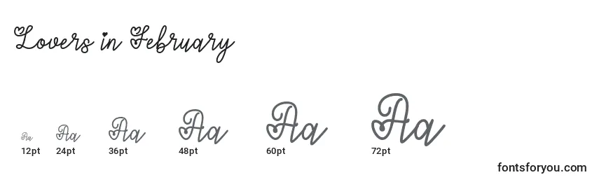Lovers in February   Font Sizes
