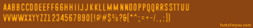 HolyCow Font – Orange Fonts on Brown Background