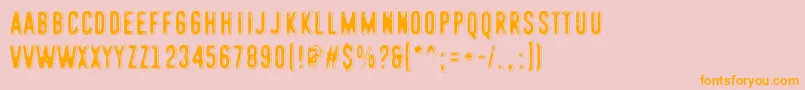 HolyCow Font – Orange Fonts on Pink Background