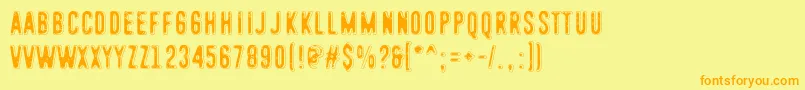 HolyCow Font – Orange Fonts on Yellow Background