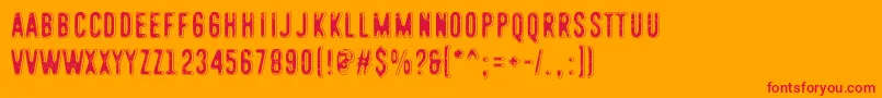 HolyCow Font – Red Fonts on Orange Background