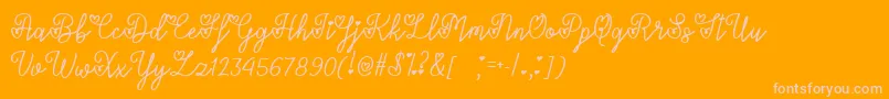Lovers in February   Font – Pink Fonts on Orange Background