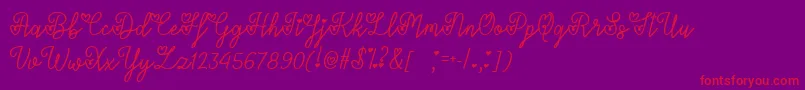 Lovers in February   Font – Red Fonts on Purple Background