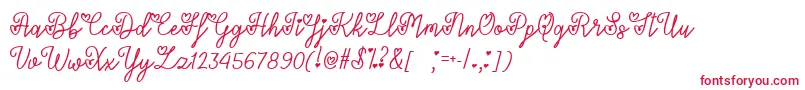 Lovers in February   Font – Red Fonts on White Background