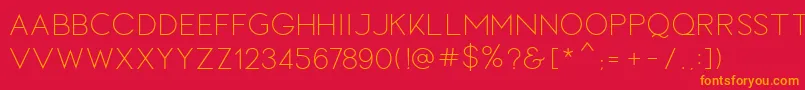 LOVES Font – Orange Fonts on Red Background
