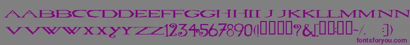 LOVESEXY Font – Purple Fonts on Gray Background