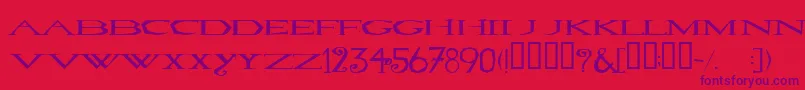 LOVESEXY Font – Purple Fonts on Red Background