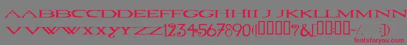 LOVESEXY Font – Red Fonts on Gray Background