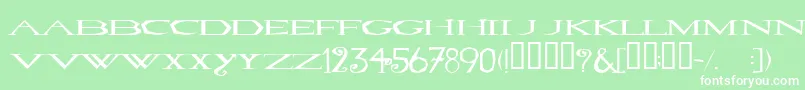 LOVESEXY Font – White Fonts on Green Background