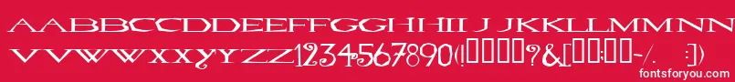 LOVESEXY Font – White Fonts on Red Background