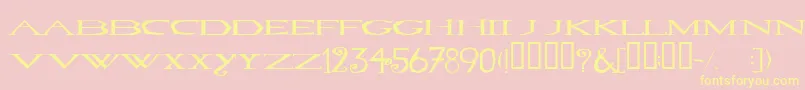 LOVESEXY Font – Yellow Fonts on Pink Background