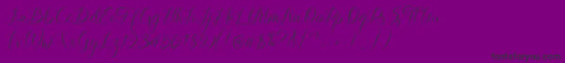 Fonte Lovestrong Script PERSONAL USE – fontes pretas em um fundo violeta