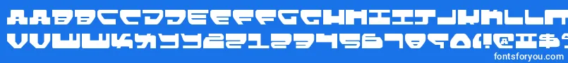 Lovev2 Font – White Fonts on Blue Background