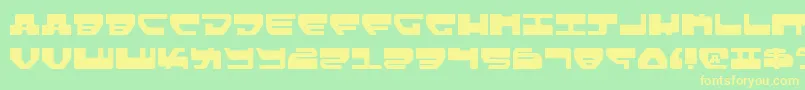 Lovev2 Font – Yellow Fonts on Green Background