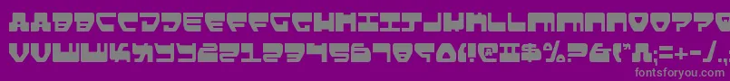 Lovev2c-fontti – harmaat kirjasimet violetilla taustalla