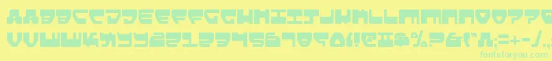フォントLovev2c – 黄色い背景に緑の文字