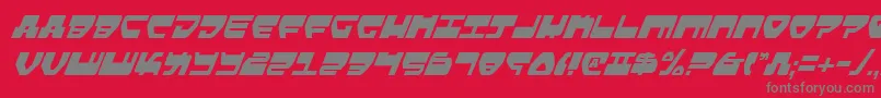 フォントLovev2ci – 赤い背景に灰色の文字