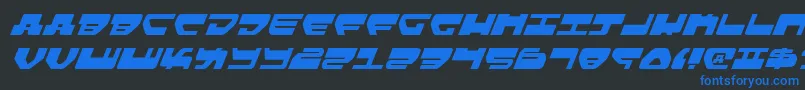 Lovev2i Font – Blue Fonts on Black Background