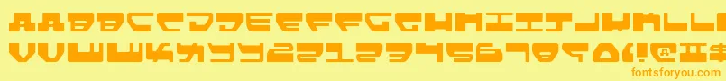 Lovev2l Font – Orange Fonts on Yellow Background