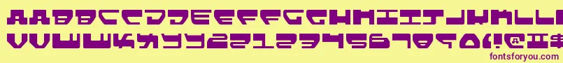 Lovev2l Font – Purple Fonts on Yellow Background