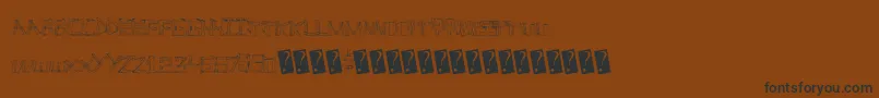 Linefever-Schriftart – Schwarze Schriften auf braunem Hintergrund