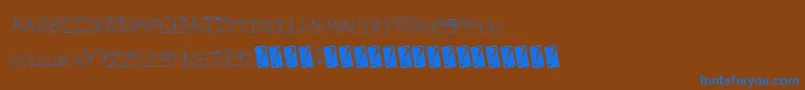 Linefever Font – Blue Fonts on Brown Background