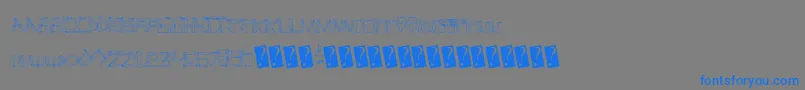 Linefever Font – Blue Fonts on Gray Background