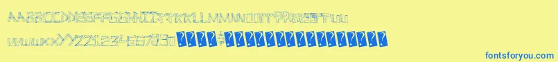 Linefever Font – Blue Fonts on Yellow Background