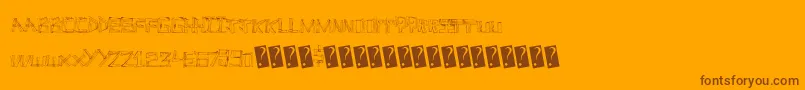 Linefever Font – Brown Fonts on Orange Background