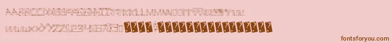 Linefever Font – Brown Fonts on Pink Background