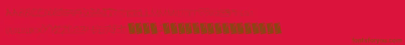 Linefever-Schriftart – Braune Schriften auf rotem Hintergrund