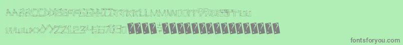 Linefever Font – Gray Fonts on Green Background