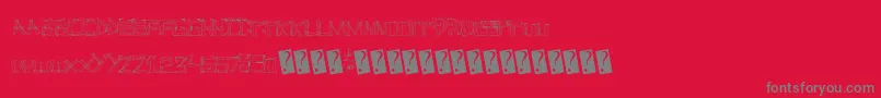Fonte Linefever – fontes cinzas em um fundo vermelho