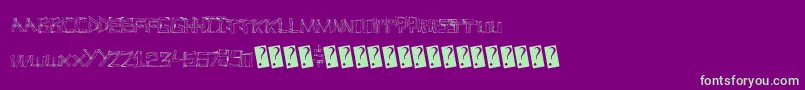 Linefever Font – Green Fonts on Purple Background