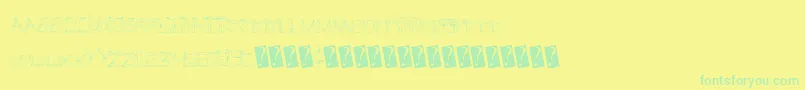 Linefever Font – Green Fonts on Yellow Background