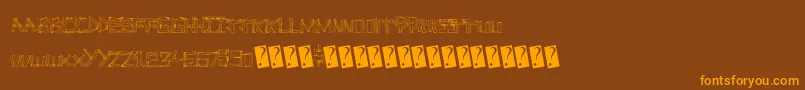 Linefever Font – Orange Fonts on Brown Background