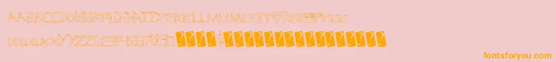 Linefever Font – Orange Fonts on Pink Background